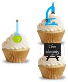 cakes 24 edible PRE CUT Chemistry Science Scientist kids childrens party decorations Wafer Paper Cupcake Fairy Cake Toppers Multicoloured - Buy Online on SooperMarket.com