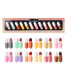 KUSSLIPPE Mini Lipstick Set, 12 Colors Capsules Matte Lipstick, Pill Shaped Lipstick, Waterproof Long Lasting Mini Capsules Velvet Lipstick Set, Mini Pill Lipstick for Women (12 PCS) - Buy Online on SooperMarket.com