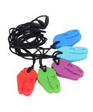 Viagasafamido Silicone Tyrannosaurus Rex Bite Ring - 5 Pieces Sensory Chewing Pendant for Grinding Relief - Ideal for Kids - Buy Online on SooperMarket.com