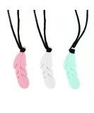 Toyandona 3PCs sensory necklace Beißring necklace toys silicone chew tool chewing fans for young girls with autism adhs SPD oral motor teeth bite needs - Buy Online on SooperMarket.com