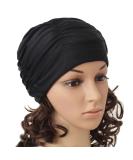 HugeStore Women Swimming Cap - Fabric Bathing Hat for Swimming - Black | Shop Now for Stylish & Comfortable Swimwear Accessories - Buy Online on SooperMarket.com