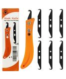 HEADLEY TOOLS Golf Grip Removal Hook Blade Utility Knife Set - 7 Hook Blades & 1 Handle - Regripping Golf Clubs - Orange - Buy Online on SooperMarket.com