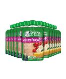Gerber Organic Baby Food Pouches - WonderFoods Banana Red Berries Granola 3.5oz (Pack of 12) - Buy Online on SooperMarket.com