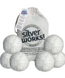 Wool Dryer Balls - Reusable Natural Fabric Softener & Static Reducer | Odor Eliminating with Silver Technology | 6 Pack for Reduced Drying Time & Energy Savings - Buy Online on SooperMarket.com