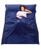 Lightweight Breathable Navy Sleeping Bag Liner | Compact Travel Bed Sheet 63*82.7 | Ideal for Camping, Home, and Hotel Use - Buy Online on SooperMarket.com