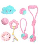 7Pcs Dog Toys for Small Dogs Puppy Chew Toys from 8 Weeks Natural Cotton Dog Rope Toys Squeaky Plush Dog Toy Puppy Teething Toys Dog Toys Set for Small Mediuem Dogs - Buy Online on SooperMarket.com