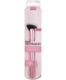 Real Techniques Sheer Radiance Fan Makeup Brush - Cruelty Free Highlighter Tool with Face Glow Benefits | Aluminum Ferrules, Pink - 1 Count - Buy Online on SooperMarket.com