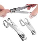 KRISMYA EZ Grip Nail Clipper Set for Seniors - Carbon Steel Fingernail & Toenail Clippers in Metal Case - Set of 2 Sizes for Men & Women - Buy Online on SooperMarket.com