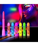 Glow in The Dark UV Face Paint Crayons Kit for Mardi Gras and Halloween - Buy Online on SooperMarket.com