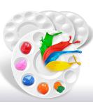 Hulameda 4ps-Paint Tray Palettes, Paint Pallet, Paint Holder, Painting Palette, Plastic Palette, Paint Tray Pallets for Kids to Painting or Have a Birthday Painting Party White-4pcs - Buy Online on SooperMarket.com