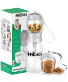 Mydaisy 550ml Spiral drinking bottle dogs for on the go with 100g feed container - dogs drinking bottle with large capacity suitable for dogs puppies and cats dog accessories to go white - Buy Online on SooperMarket.com