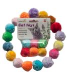 Fashion's Talk Furry Rattle Ball Cat Toys 6-Pack for Kitty | Interactive Playtime Set - Buy Online on SooperMarket.com