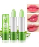 2 Pcs Aloe Vera Color Changing Lipstick,Long Lasting Lip Care Nutritious Plumper Lip Balm Moisturizer Magic Temperature Color Change Lip Gloss Matte Makeup 2 Pcs Aloe Vera Lipstick - Buy Online on SooperMarket.com