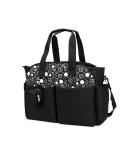 SONARIN Multi-Function Waterproof Baby Changing Tote Bag - Large Capacity Diaper Satchel with Pacifier Holder, Travel Messenger Bag for All Baby Accessories (Black) - Buy Online on SooperMarket.com