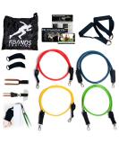 KB Powerbands Resistance Bands Set | Exercise Bands with Handles & Door Anchor for Strength Training & Physical Therapy - Includes Digital Training Downloads - Buy Online on SooperMarket.com