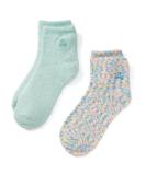 Earth Therapeutics Aloe Vera Socks - 2 Pairs | Moisturizing Treatment for Dry Feet, Cracked Heels, Calluses, Rough Skin | Infused with Aloe Vera & Vitamin E | Use with Lotions for Spa Pedicure - Confetti Green - Buy Online on SooperMarket.com