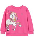 DHASIUE Baby Girls Unicorn Sweatshirt - Cute Long Sleeve Cotton Tee Shirt for Kids Toddler - 3-4 Years | Unicorn/Rose Red - Buy Online on SooperMarket.com