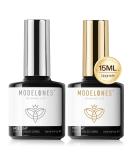 Modelones Gel Nail Polish Top and Base Set - 2x15ml No Wipe Kit for Long Lasting Glossy Manicure - Buy Online on SooperMarket.com