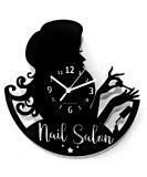 Instant Karma Clocks - Elegant Wall Clock for Nail & Beauty Salons | Model 02 Black - Ideal for Manicure & Makeup Businesses - Buy Online on SooperMarket.com