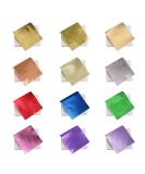 KINNO 12 Colors 600 Pieces Gold Leaf Sheets, Gold Leaf Paper for Arts Decoration, Handcrafts, Gilding, Furniture, Nails, Paintings, Slime, Wall, Line 600pcs 12 Colors - Buy Online on SooperMarket.com