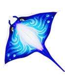 Mint's Colorful Life Devil Fish Kite for Kids Adults,Easy to Fly Delta Kite Single Line Large, Kite Handle Include Blue - Buy Online on SooperMarket.com