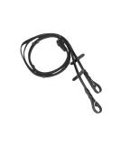 HORZE Slender Grippy Rubber-Intertwined Horseback Riding Web Reins with Hand Stops Black Horse - Buy Online on SooperMarket.com