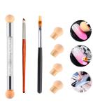 Mwoot Nail Design Brush Set 4 Pcs Replacement Sponge & 2 Pcs Beginner Brushes for Perfect Nail Art | International Shipping Available - Buy Online on SooperMarket.com