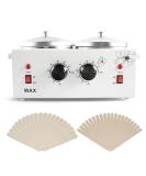 Beth Lee Professional Electric Double Wax Warmer Set - 41 Piece Hair Removal Kit with Hard Wax Beads, Applicator Sticks, and Dual Heater Machine - Buy Online on SooperMarket.com