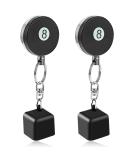Thinp 2-Piece Billiard Queue Chalk Holder - Recoverable Snooker Chalk Bag - Pool Cue Cover in Black | Shop Internationally - Buy Online on SooperMarket.com