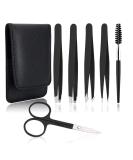 Professional 6+1 PCS Tweezer Kit for Ingrown Hair, Eyebrow Plucking, and Splinter Removal - Perfect for Men and Women - Buy Online on SooperMarket.com