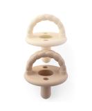 Itzy Ritzy Sweetie Soother Food Grade Silicone Pacifiers 0+ Months Cream Taupe Braid 2 Pacifiers - Buy Online on SooperMarket.com