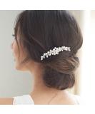 Brishow Crystal Bride Wedding Hair Comb - Pearl Bridal Hair Accessories (Silver) - Buy Online on SooperMarket.com
