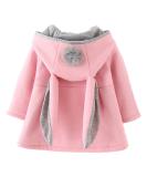 TMEOG Baby Girls Rabbit Ears Cloak Hooded Winter Coat - Pink (9-12 Months) - Buy Online on SooperMarket.com