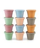 Pandaear 12 pieces of silicone baby porridge freezing container 4 oz baby food container for freezing complementary food storage cup with airtight lids. - Buy Online on SooperMarket.com