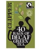 Clipper Organic Decaf Green Tea Bags | Box of 40 Decaffeinated Green Tea Bags | for Home & Office | Pure Eco-Conscious Fair Trade Tea | Natural Unbleached Plant-Based & Biodegradable 40 Count (Pack of 1) - Buy Online on SooperMarket.com