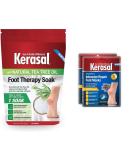 Kerasal Foot Therapy Soak and Nighttime Intensive Repair Foot Masks Bundle - Soothes Achy, Tired, and Dry Feet - 2 lbs Foot Soak + 2 Pairs of Foot Repair Masks - Buy Online on SooperMarket.com