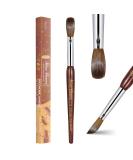 Acrylic Nail Art Brush Size 16 | 100% Pure Kolinsky Hair Oval Nail Brush for Professional Acrylic Application | DIY Home Salon Nail Extension Tool - Buy Online on SooperMarket.com