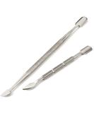 Best Cuticle Pusher and Spoon Nail Cleaner Set   Professional Stainless Steel Cuticle Remover Kit  Cutter and Trimmer Manicure and Pedicure Tools   for Fingernail and Toenails Stainless Steel -2 - Buy Online on SooperMarket.com