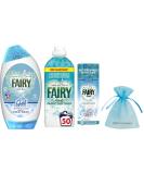 Fairy Non Bio Laundry Washing Pack: Non Bio Laundry Washing Gel 24w 840ml & Fresh Fabric Conditioner 50w 1.65L & In-wash Scent Booster Beads 176gr Almond Milk & Manuka Honey Scent - Buy Online on SooperMarket.com