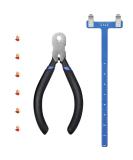 Zonon Bow String Nocking Points Pliers Kit - Archery T-Shape Bow Square Ruler & Buckle Pliers Set for Recurve Bow Turning - Dark Blue - Buy Online on SooperMarket.com