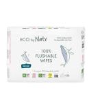 Eco by Naty Flushing Baby Wet Wipes - 100% Water Compostable Herbal & Chemical-Free Cloths for Sensitive Skin (3 Pack of 56) - Buy Online on SooperMarket.com