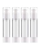 Yalbdopo 4Pcs Airless Pump Bottle | Refillable Empty Clear Travel Lotion Pump Containers/Vacuum Press Pump Bottles for Foundation Essence Lotion (50ml) - Buy Online on SooperMarket.com