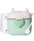 Bebamour Baby Milk Powder Dispenser Pot - 230g Formula & Snack Dispenser - Light Green Cow Design - Buy Online on SooperMarket.com
