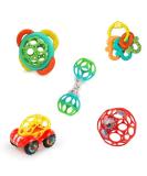 Bright Starts Soother & Shakers Gift Set - 5 Toys & 2 Biting Rings for Newborns | Calming Textures for Teething | Unisex Baby Gift - International Shipping Available - Buy Online on SooperMarket.com