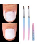 gootrades Nail Art Clean Up Brushes,2 Pcs Round&Angled Nail Brushes for Cleaning Polish Mistake on the Cuticles, Acetone Resistant Nail Brush, Finger nail Cleaning Brushes for Nail Art and Designs - Buy Online on SooperMarket.com