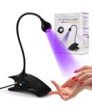 AORAEM 3W LED Nail Lamp - Portable Professional Gel Nail UV Light with Timers for Home DIY - Flash Cure Nail Polish - CC-Touch Black - Buy Online on SooperMarket.com
