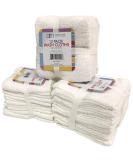 American Mills 12-Pack White Cotton Wash Cloths - 100% Cotton, 12x12 Size - Buy Online on SooperMarket.com