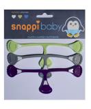 Snappi Cloth Diaper Clips | Replaces Diaper Pins | Use with Cloth Prefolds and Cloth Flatfolds 3 Count (Pack of 1 ) Gray/Green/Purple - Buy Online on SooperMarket.com