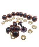 100PCS Brown Plastic Safety Eyes (18mm) for Bear Dolls, Stuffed Animals & Puppet Making - Buy Online on SooperMarket.com
