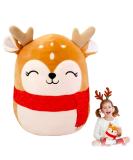 Christmas Elk Stuffed Animal Plush Pillow - Cute Soft Toy for Kids - Perfect Gift for Christmas & Birthdays - Decorative Pillow for Sofa & Bedroom - Buy Online on SooperMarket.com